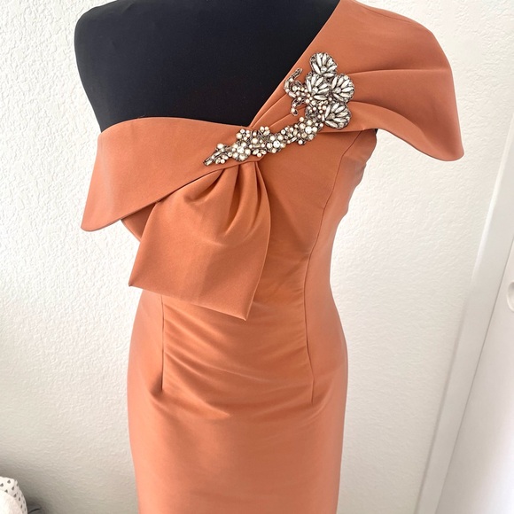 Sachin & Babi Ines Formal Gown in Copper size 6 - Picture 13 of 15